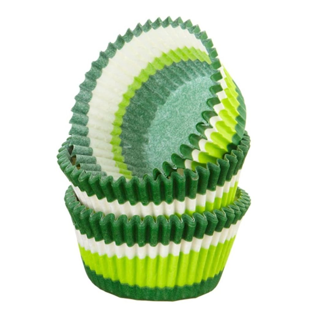 Green cupcake liners