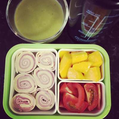 leek soup and ham and cheese rolls in the lunchbox for an elementary kid