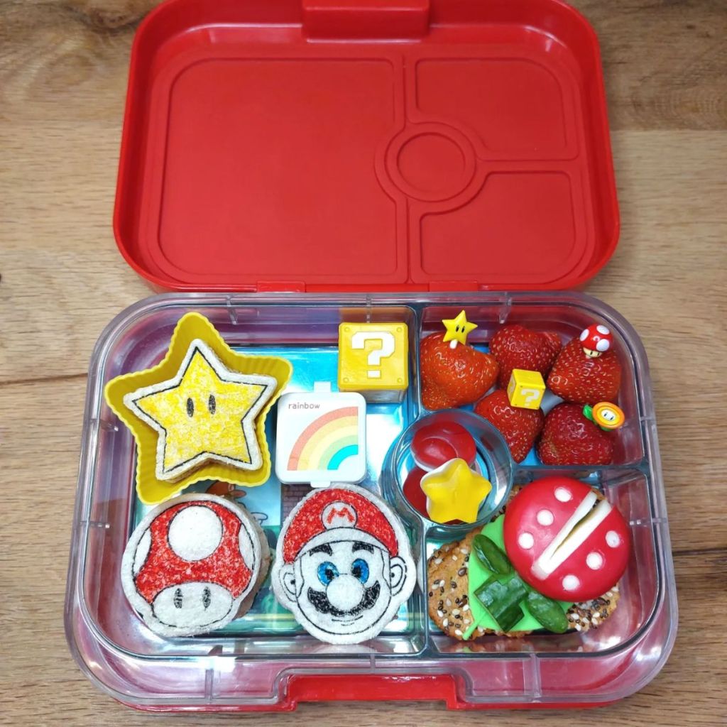 Super cute Mario themed lunchbox idea for kids