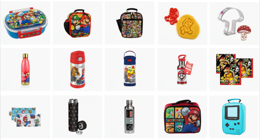 Super Mario collection Teuko lunchbox shop boutique fun easy school lunch accessories